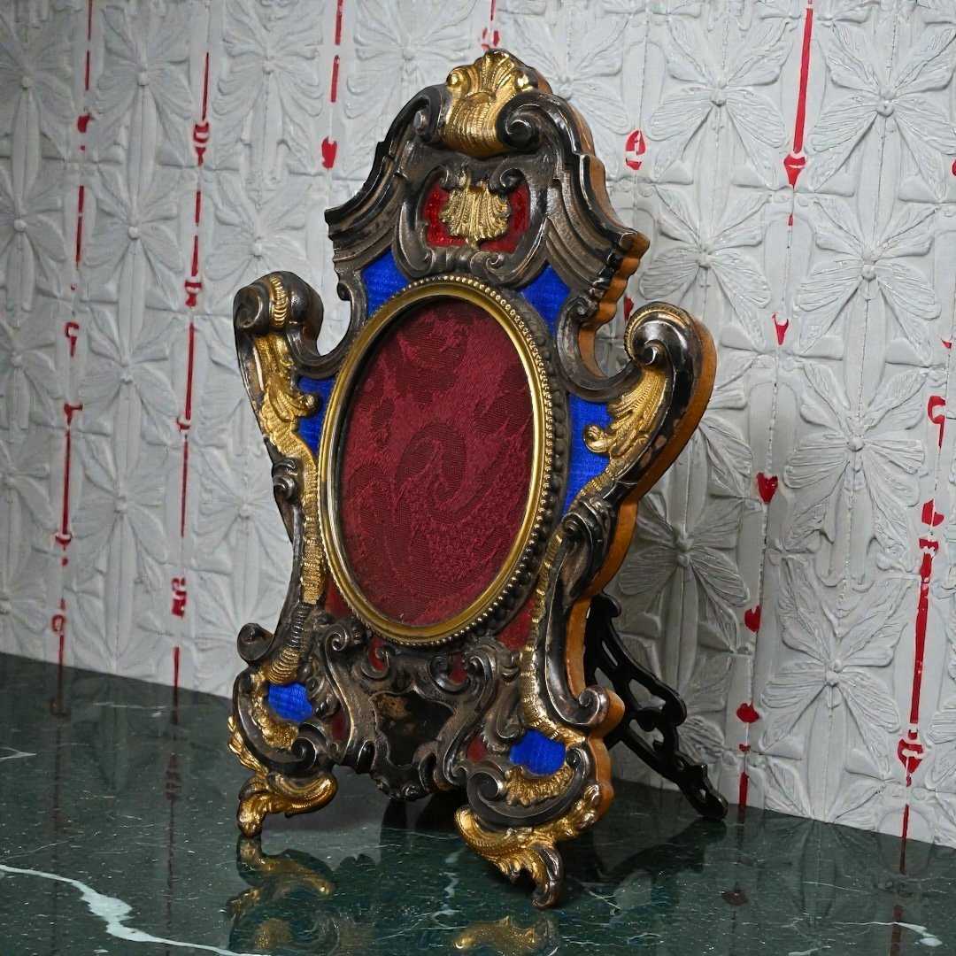 Cornice in Argento Con Parti in Vermeil e Smalto - Italia XX Secolo-photo-4